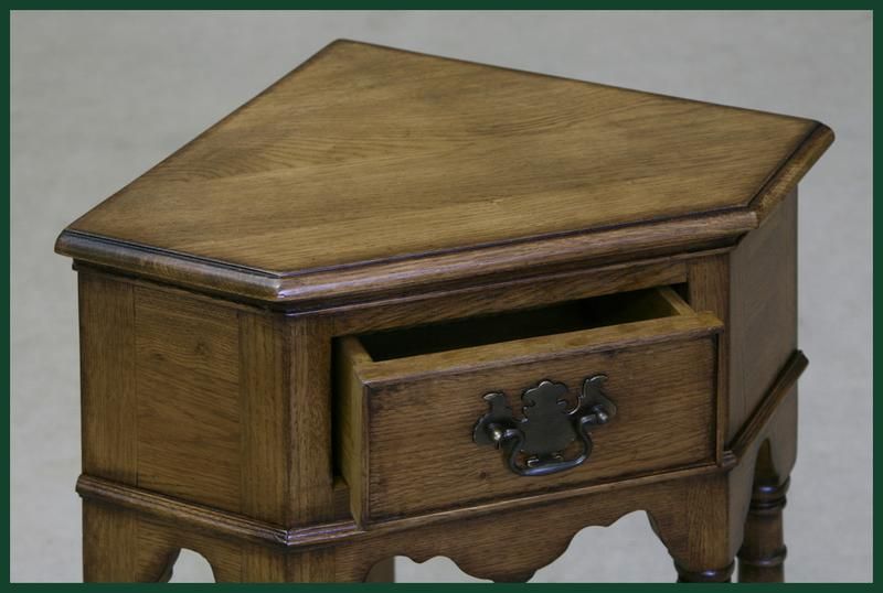 TWO TIER SOLID OAK CORNER TABLE TELEPHONE TABLE eBay